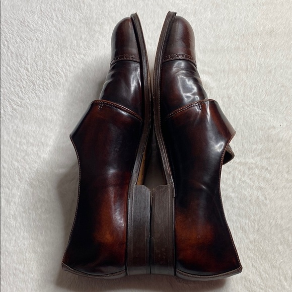 Men's Brown Leather Dress Shoes - Picture 4 of 6